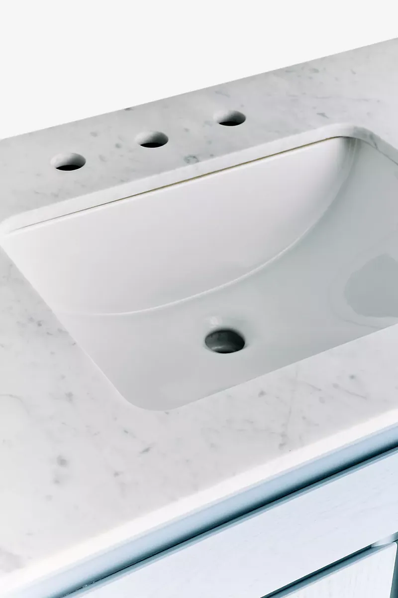 Marble-Top Single Bathroom Vanity