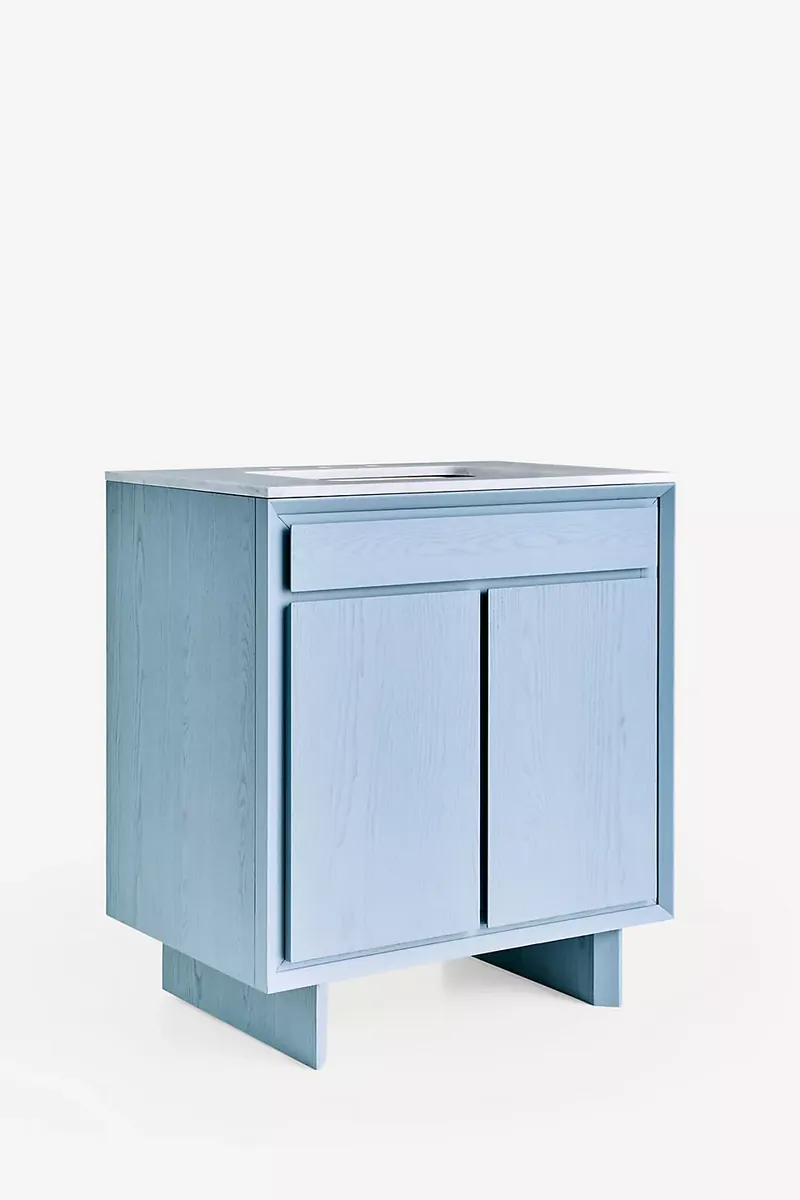 Marble-Top Single Bathroom Vanity