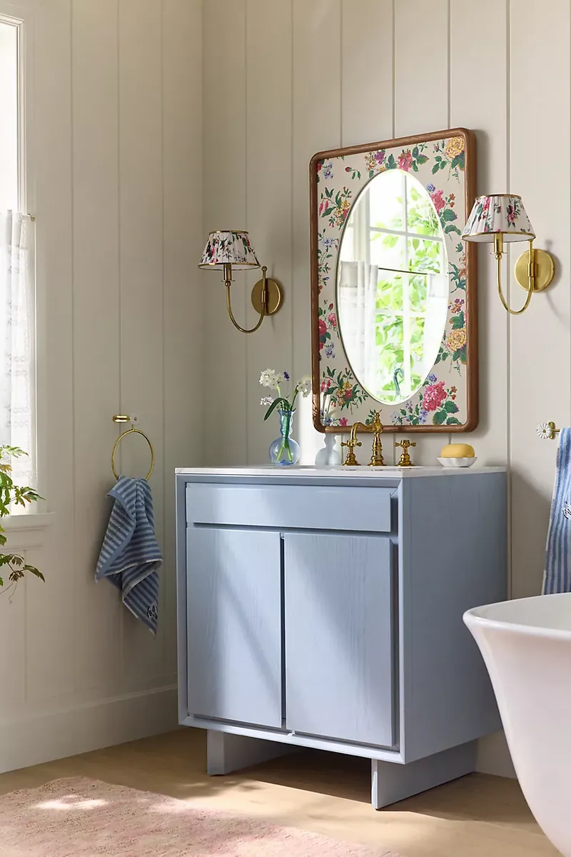 Marble-Top Single Bathroom Vanity