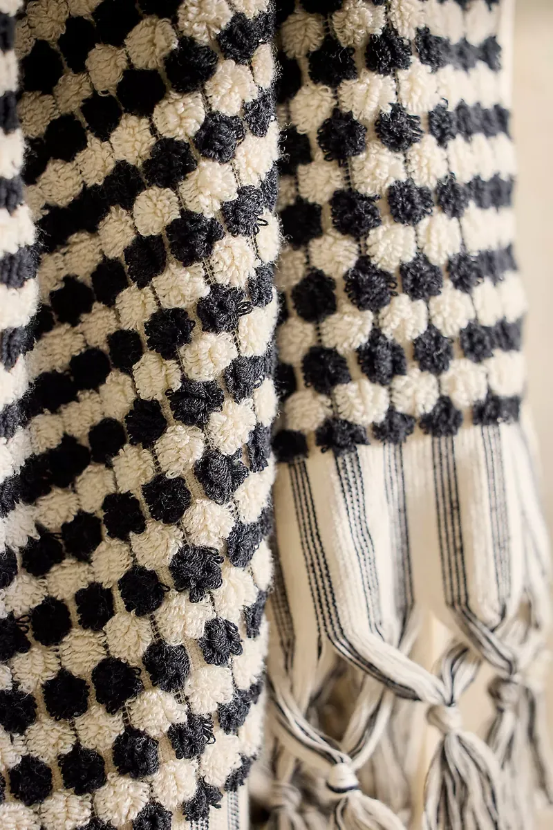 Two-Tone Textured Cotton Hand Towel