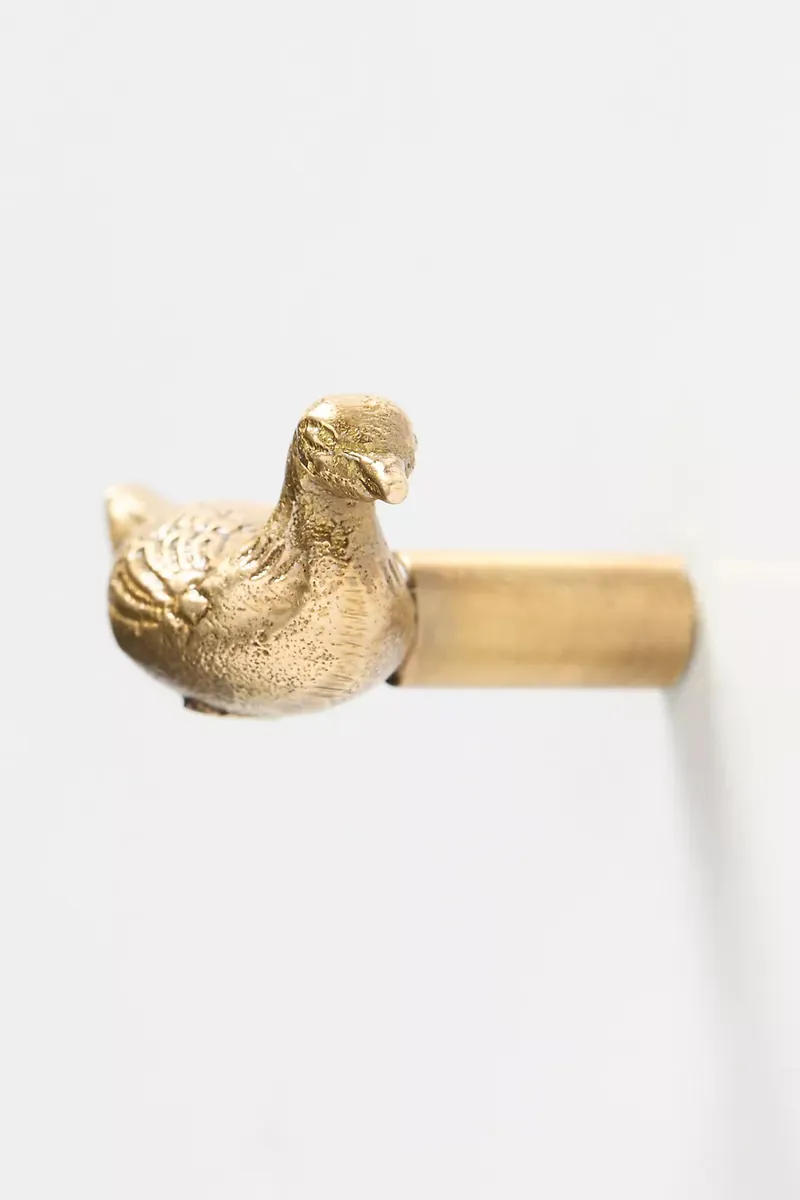 Mallard Duck Brass Knob
